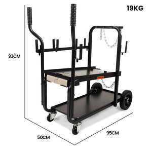 Rossi Heavy-Duty 160Kg Capacity Welding Cart Trolley With Consumables Case