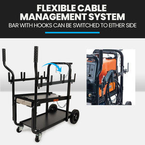 Rossi Heavy-Duty 160Kg Capacity Welding Cart Trolley With Consumables Case