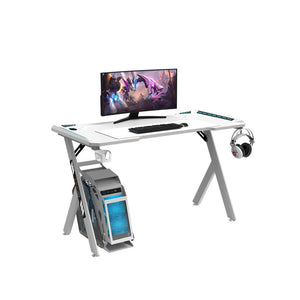 Ekkio Rgb Gaming Desk Y Shape White 140 Centimeter Gd 104 Al Features Large Size