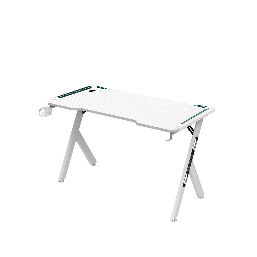 Ekkio Rgb Gaming Desk Y Shape White 140 Centimeter Gd 104 Al Features Large Size