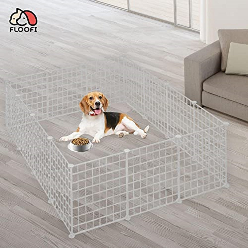 Floofi Small Pet Playpen (White) Fi-Pp-104-Jy