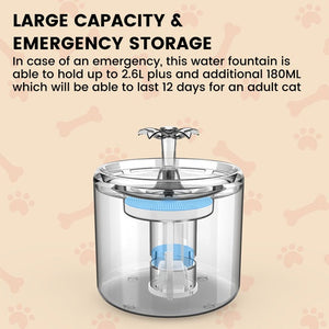 Floofi Pet Water Fountain 2.6L Fi-Wd-106-Zm