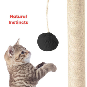 Floofi 145Cm Plush Cat Condo Tree Dark Grey Fi-Ct-156-Bj