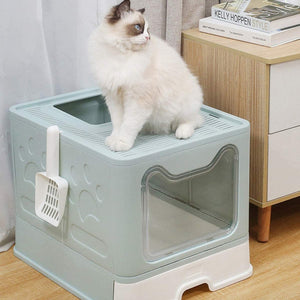 Floofi Foldable Litter Box Blue Fi-Lb-105-Yk