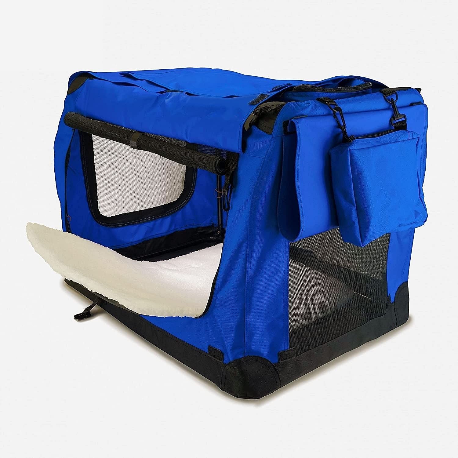 Floofi Portable Pet Carrier-Model 1-M Size (Blue) Fi-Pc-144-Kpt