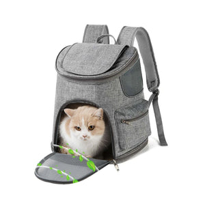 Floofi Pet Backpack -Model 2 (Grey) Fi-Bp-102-Fcq