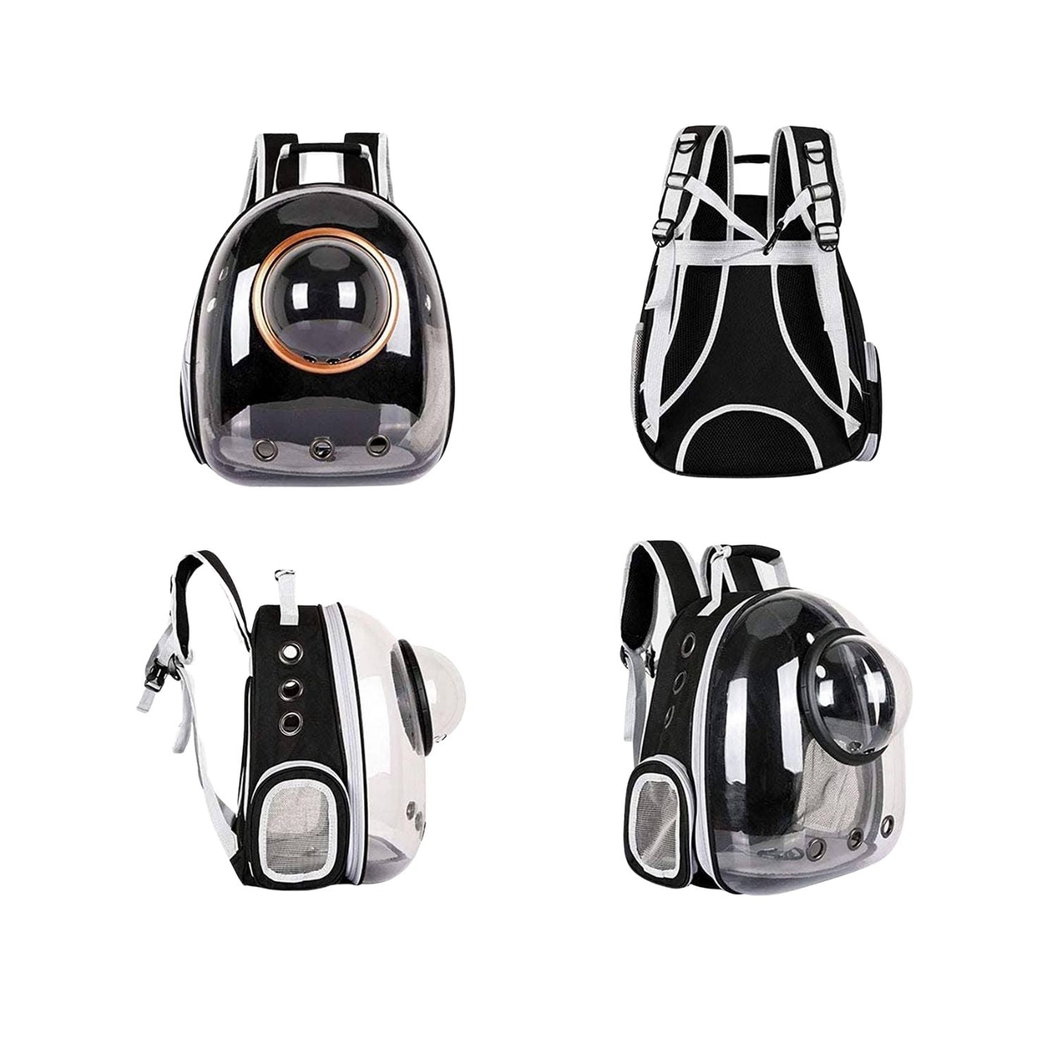 Floofi Space Capsule Backpack - Model 2 (Black) Fi-Bp-108-Fcq