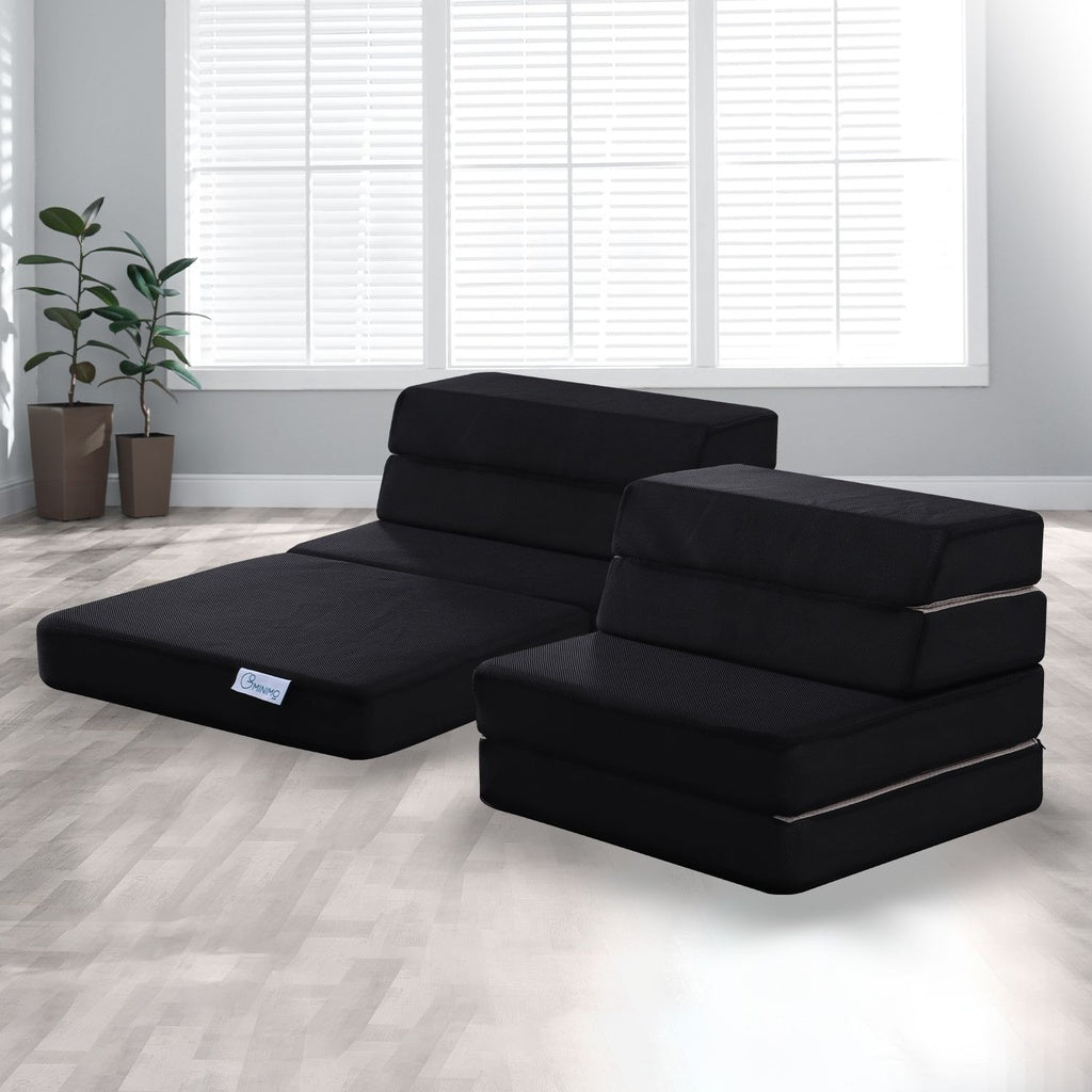 Gominimo 4 Fold Folding Mattress Black Air Mesh Go-Fm-105-Eon