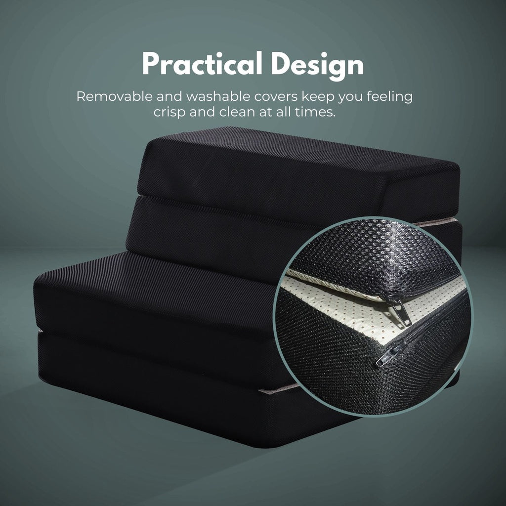 Gominimo 4 Fold Folding Mattress Black Air Mesh Go-Fm-105-Eon