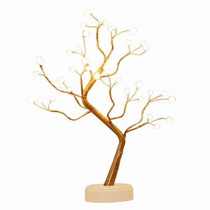 Gominimo Wood Desk Lamp Bonsai Lighted Tree