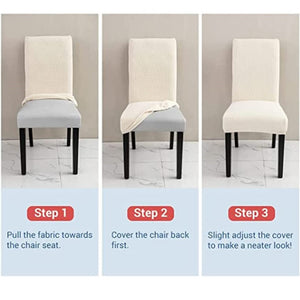 Gominimo 6Pcs Dining Chair Slipcovers/ Protective Covers (Ivory) Go-Dcs-101-Rdt