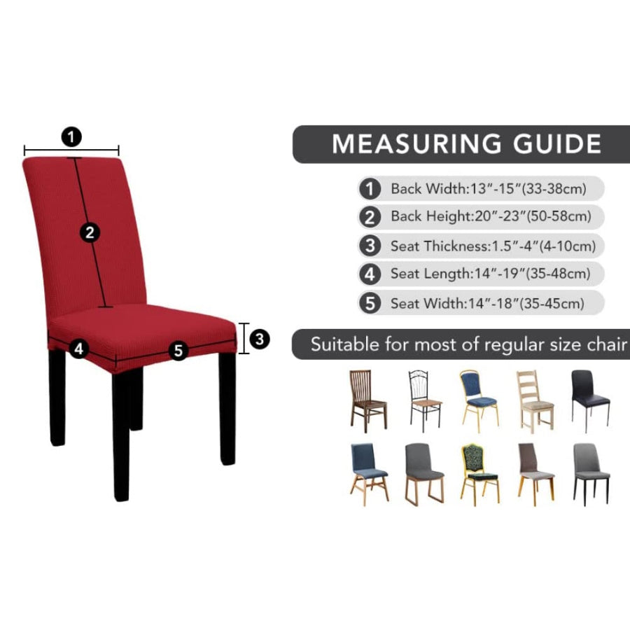 Gominimo 6Pcs Dining Chair Slipcovers/ Protective Covers (Burgundy) Go-Dcs-105-Rdt