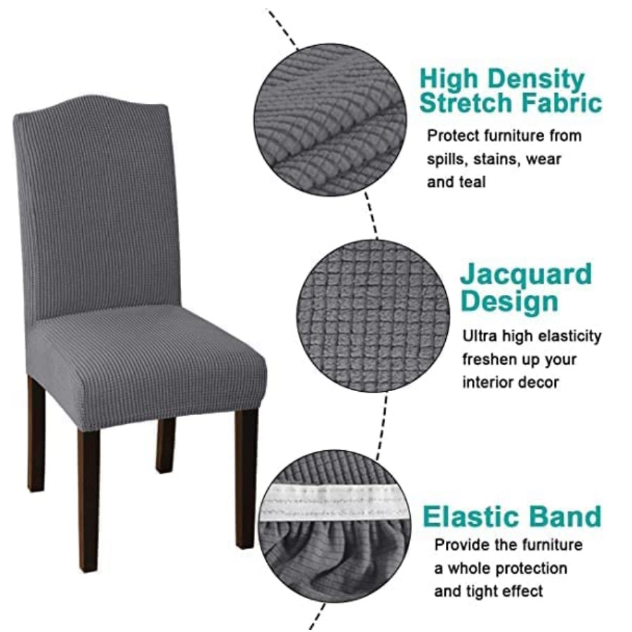 Gominimo 6Pcs Dining Chair Slipcovers/ Protective Covers (Burgundy) Go-Dcs-105-Rdt