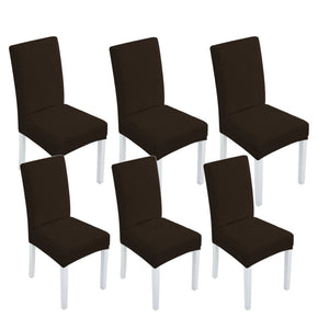 Gominimo 6Pcs Dining Chair Slipcovers/ Protective Covers (Dark Brown) Go-Dcs-104-Rdt