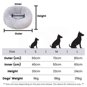 Floofi Pet Bed 70Cm (Grey) Pt-Pb-133-Xl