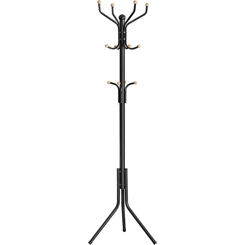 Songmics Metal Coat Rack 182 Cm Tall Hall Tree Black Rcr19b