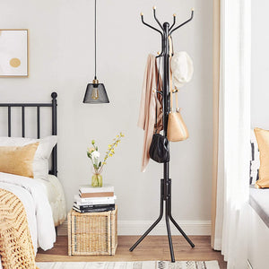 Songmics Metal Coat Rack 182 Cm Tall Hall Tree Black Rcr19b