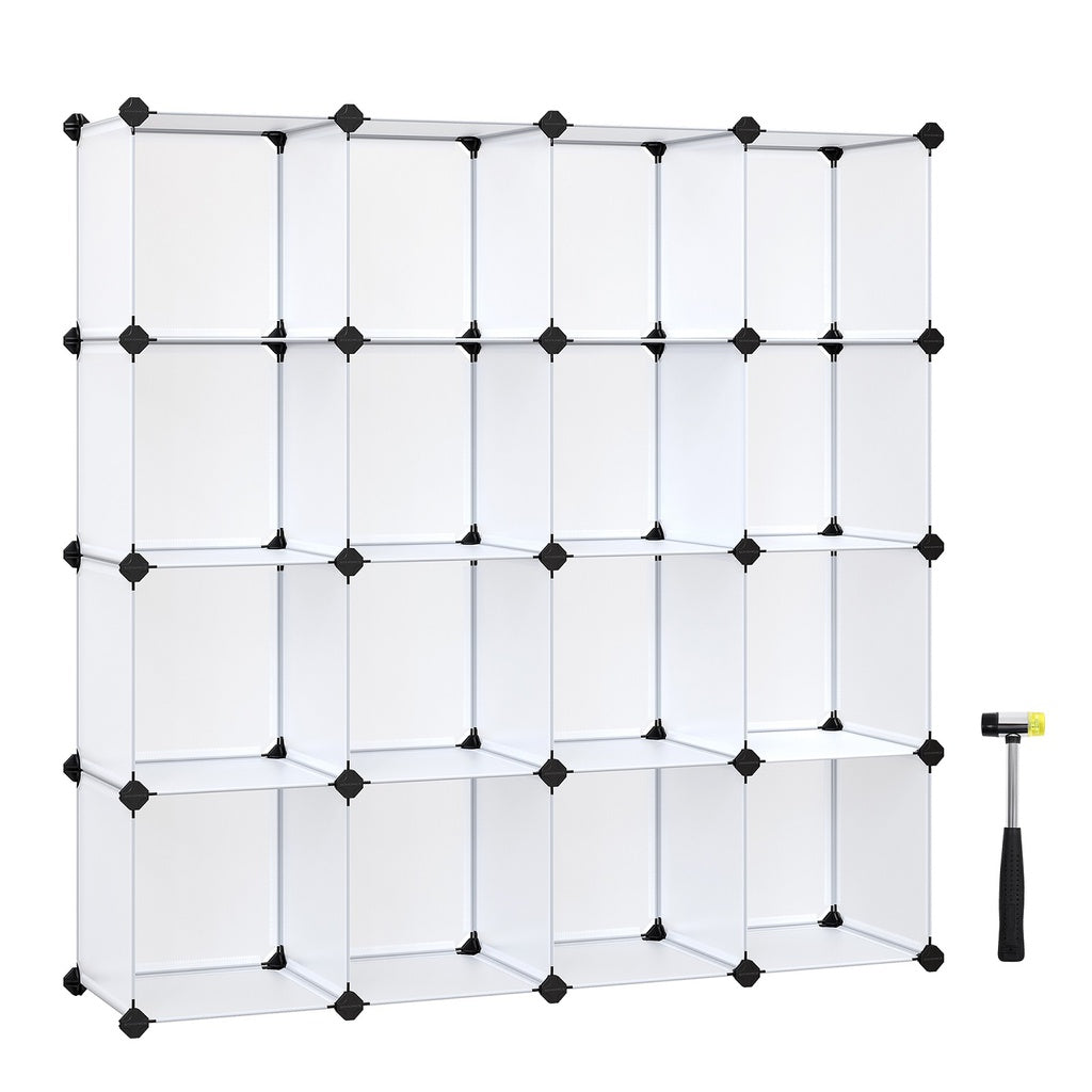 Songmics 16 Cube Storage Organizer With Rubber Mallet White