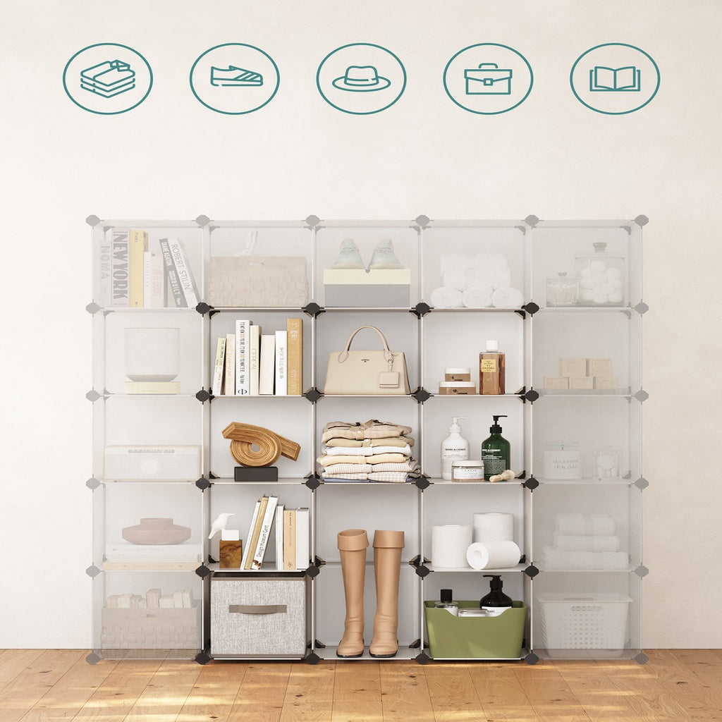 Songmics 16 Cube Storage Organizer With Rubber Mallet White