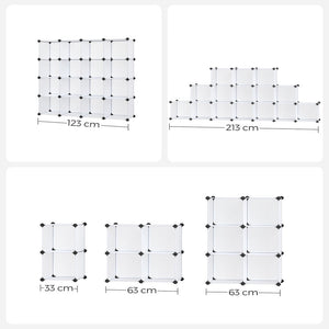 Songmics 16 Cube Storage Organizer With Rubber Mallet White
