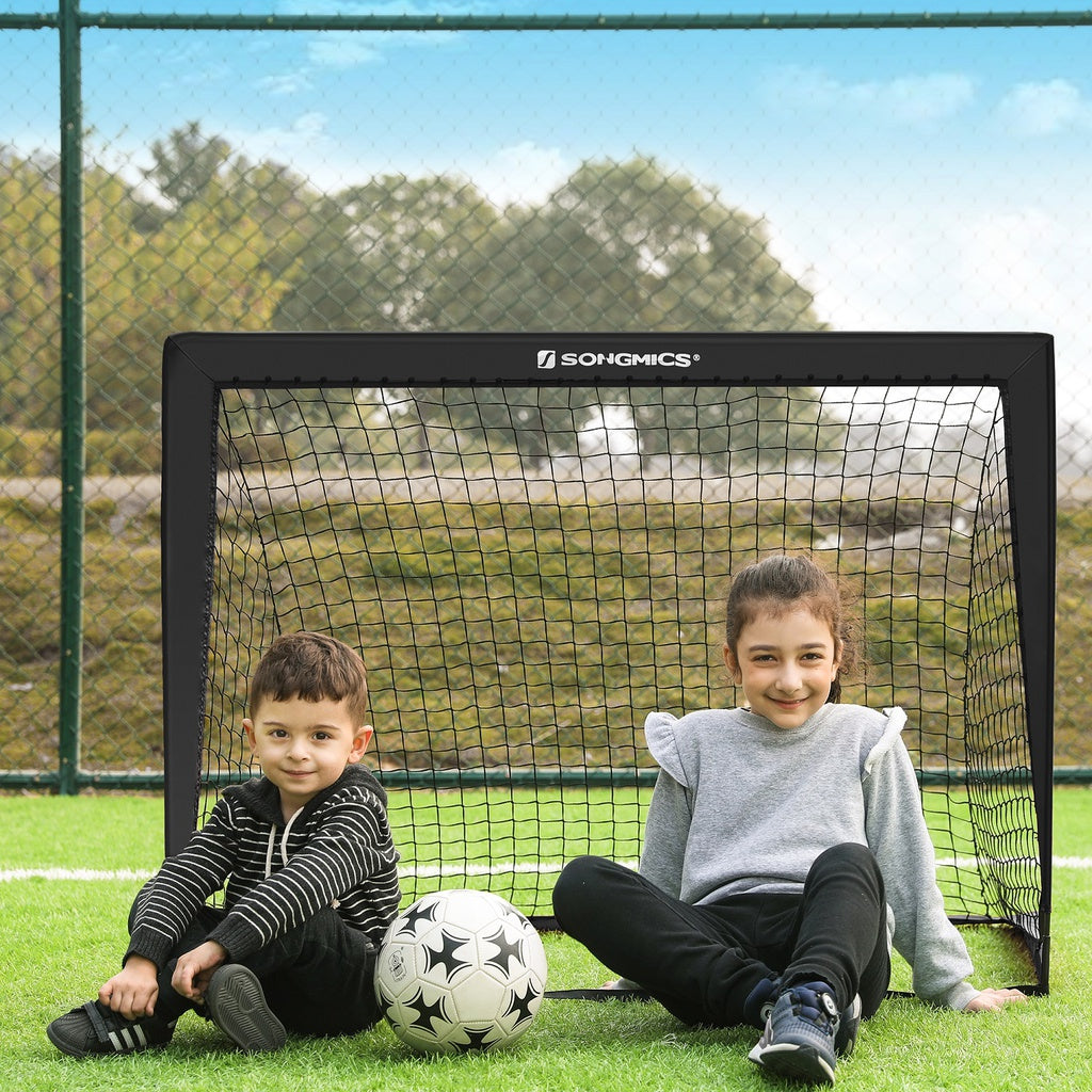 Songmics Set Of 2 Portable Soccer Net 120Cm Black