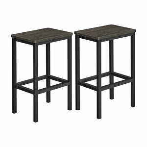 Vasagle Bar Stools Set Of 2 Chairs Charcoal Gray Lbc065b04