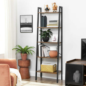 Vasagle Ladder Shelf 5-Tier Rustic Brown Lls45x