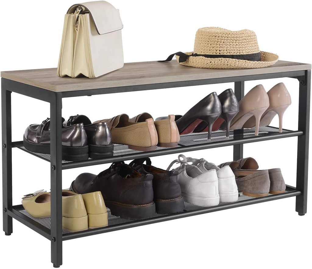 Vasagle Shoe Rack 3 Tier Greige Lbs73mb