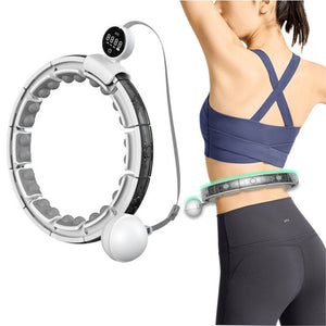 Verpeak Smart Weighted Hula Hoop With Led Counter Display And 16 Detachable Knots (White Black) Vp-Whh-102-Gd