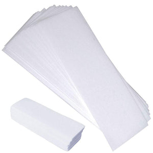 100X Pre-Cut Strips Pack 70Gsm Non Woven Disposable Waxing Papers