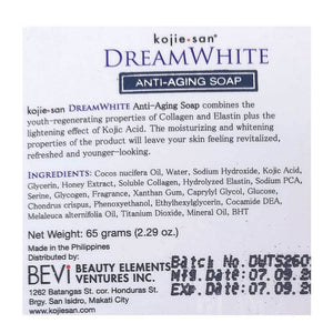 Kojie Anti Aging Soap Dream White - 135G Whitening Brightening Elastin Collagen