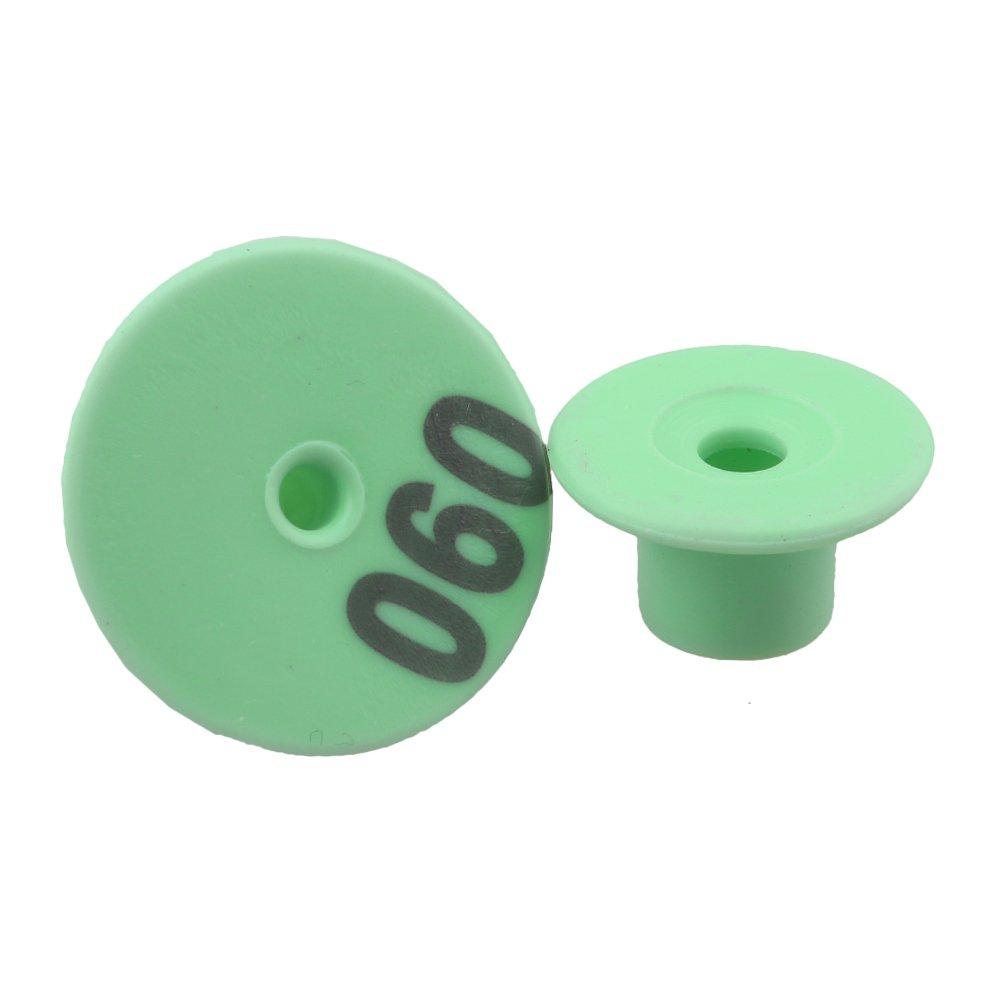 1-100 Cattle Number Ear Tags Set Round Green Pig Sheep Goat Livestock Label