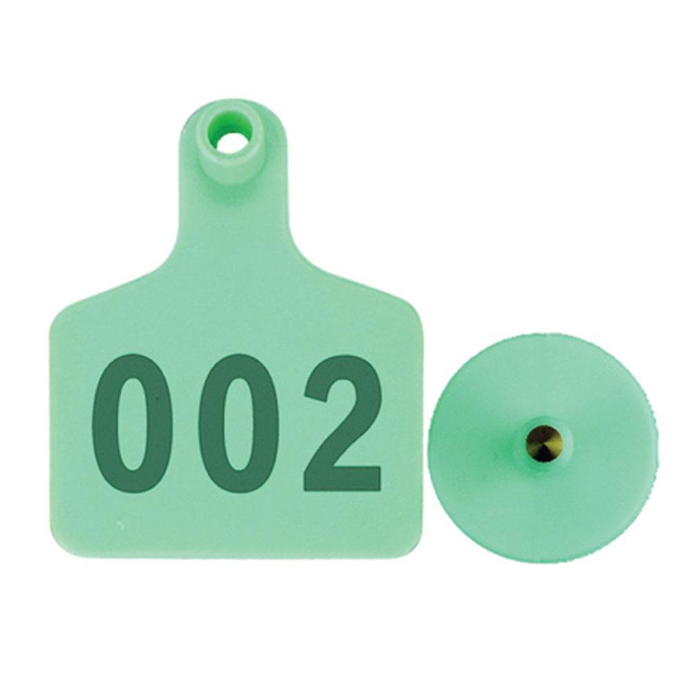 1-100 Cattle Number Ear Tag 6X7cm Set Medium Green Sheep Livestock Label