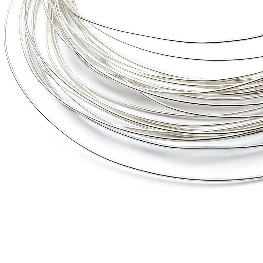 20Cm Sterling Silver 0.4Mm - Soft Round Wire Rod 26 Gauge Fine Jewellery