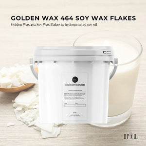 2Kg Golden 464 Soy Wax Flakes Bucket - 100% Pure Natural Diy Candle Melts Chips