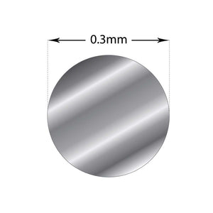 1M Sterling Silver 0.3Mm - Soft Round Wire Rod 28 Gauge Fine Jewellery