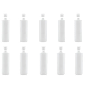 10X 250Ml Clear Hdpe Round Bottle + 28/410 Caps - Empty Plastic Food Storage