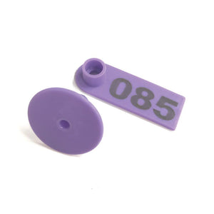 1-100 Cattle Number Ear Tags 5X2cm Purple Cow Sheep Pig Small Livestock Labels