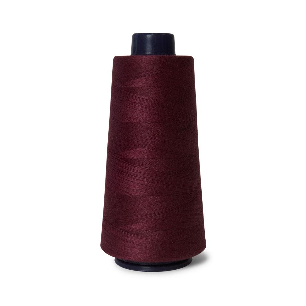 1X Wine Red Sewing Overlocker Thread - 2000M Hemline Polyester Overlocking Spool