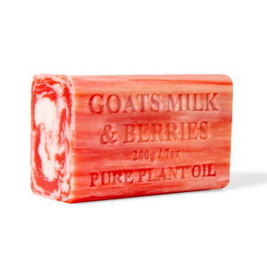 2X 200G Goats Milk Soap Bars - Berries Scent Pure Natural Australian Skin Care