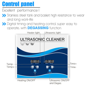 30L Digital Ultrasonic Cleaner Jewelry Sonic Bath Degas Parts Cleaning