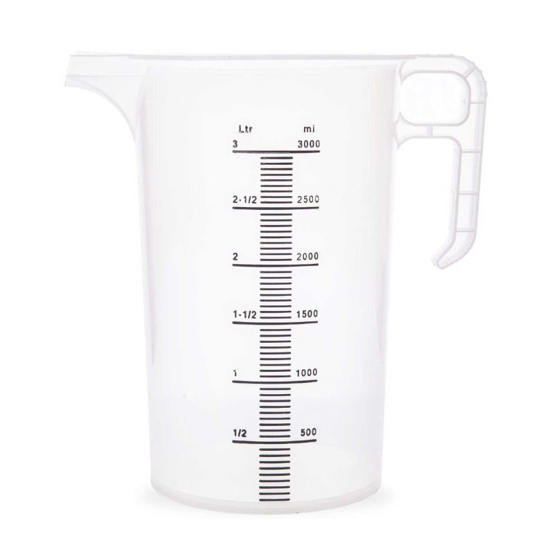 3L Measuring Jug Heavy Duty Clear Plastic Propylene Food Grade Bpa 5 Pro-Jug