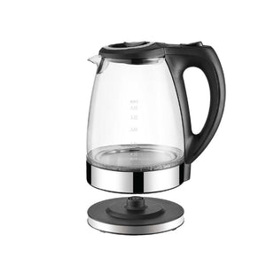 1.7L Electric Glass Kettle Led Blue Light 360 Automatic Cordless Water Boiling Jug