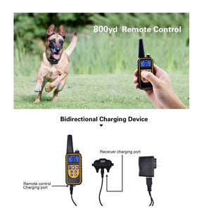 Dog Bark Collars - 2X 800M Range Recievers Vibration Sound Light Training Device