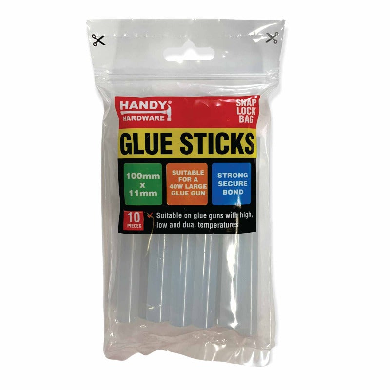 10X Hot Melt Glue Sticks 100Mmx11mm Clear 10W Gun Craft Adhesive