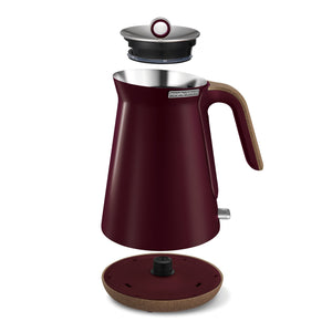 Morphy Richards 1.5L Aspect Kettle - Maroon With Cork-Effect Trim