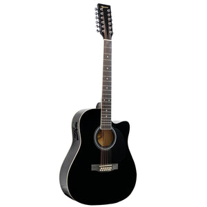 Karrera 12-String Acoustic Guitar With Eq Black