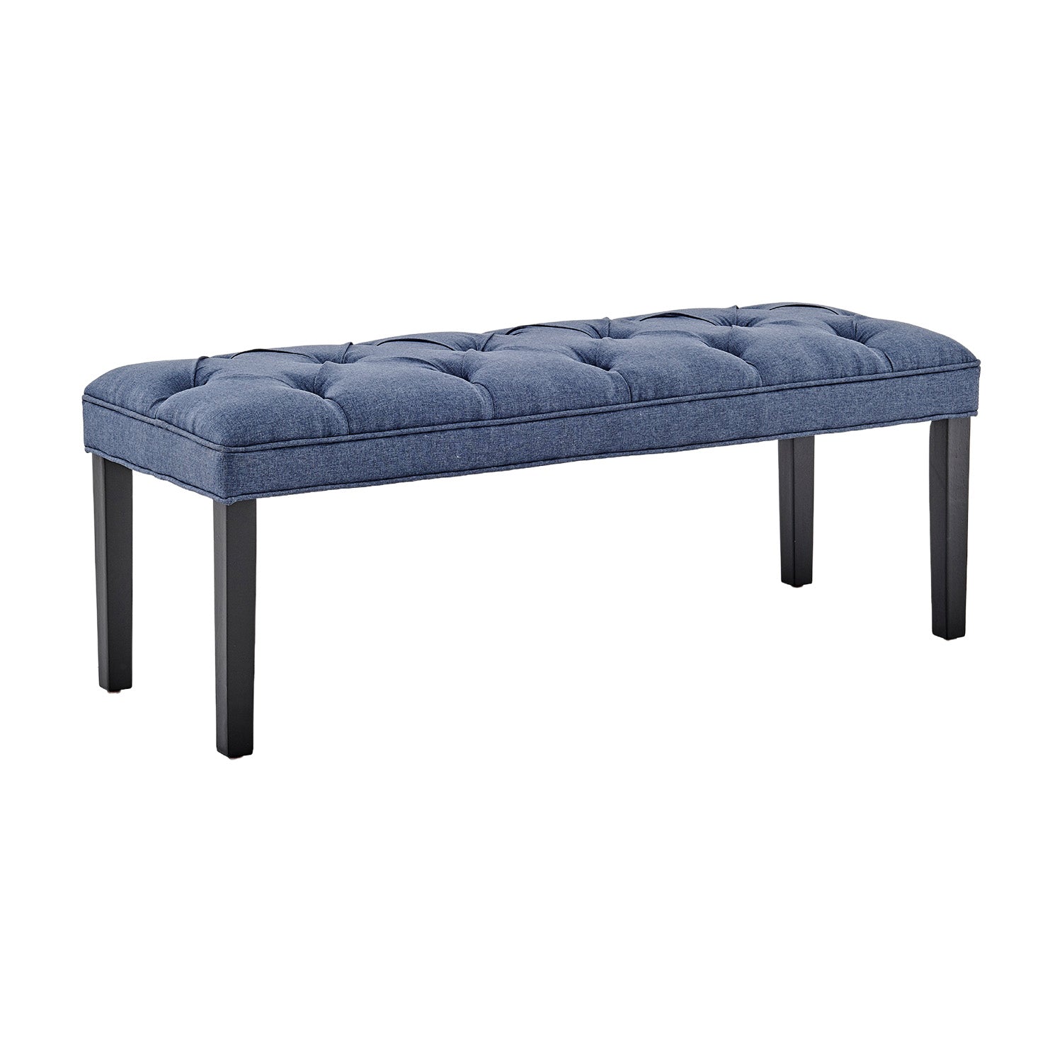 Sarantino Cate Button-Tufted Upholstered Bench With Tapered Legs By Blue Linen