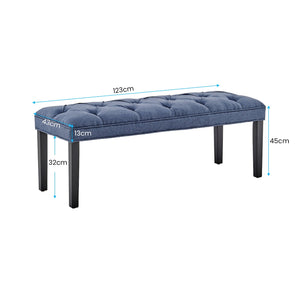 Sarantino Cate Button-Tufted Upholstered Bench With Tapered Legs By Blue Linen