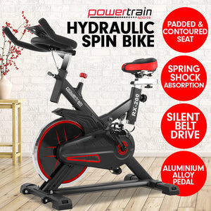 Powertrain Rx-200 Exercise Spin Bike Cardio Cycling Red